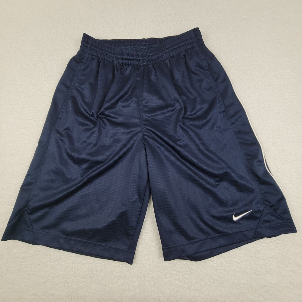 Nike Athletic Shorts Mens Medium M Measures 27 x 11 Navy Blue 823506-451‎ Gym